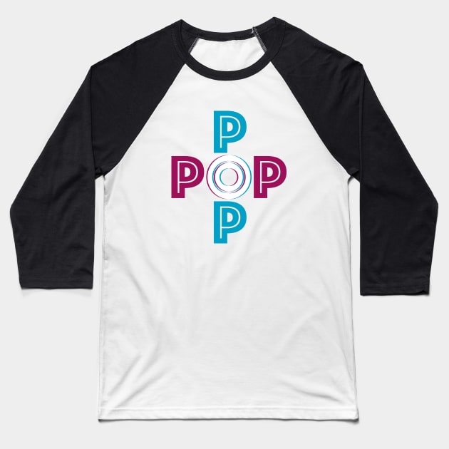 Pop Disco Baseball T-Shirt by smartrocket